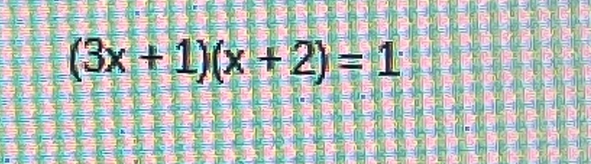  (3x+1)(x+2)=1 
