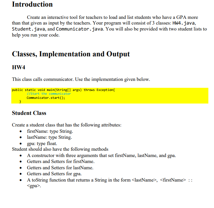  Introduction Create an interactive tool for teachers to load and list