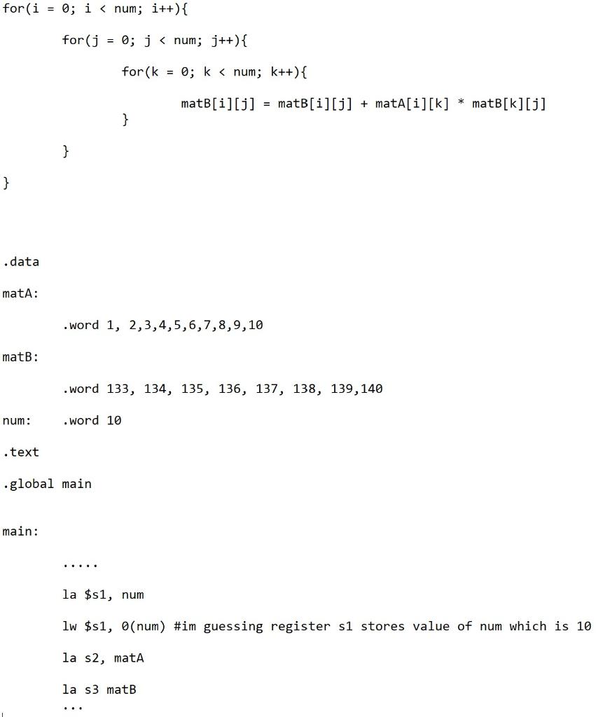 MIPs Assembly Language: How would you go about translating nested for loops