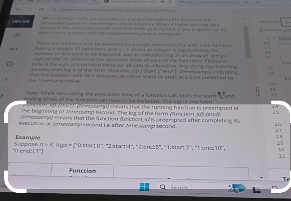  When multiple tasks are executed on a single-threacted cpu, the tasks