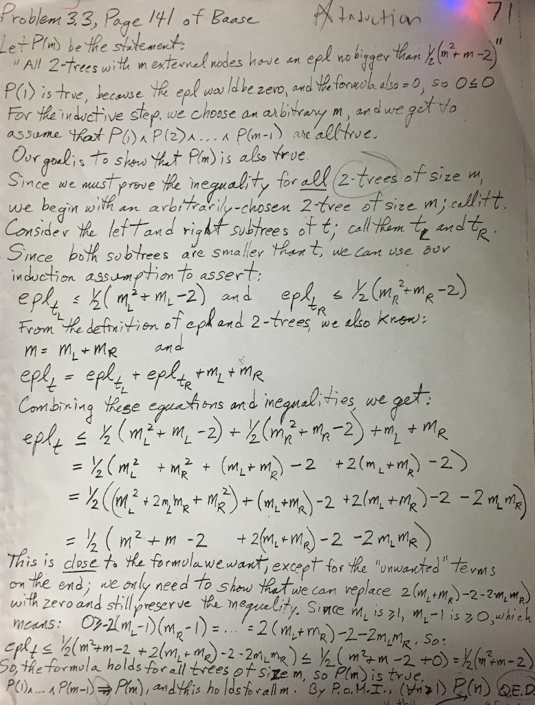 Prove by induction the following: Every binary tree with n internal nodes
