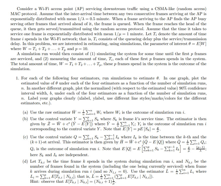 Consider a Wi-Fi access point (AP) servicing downstream traffic using a