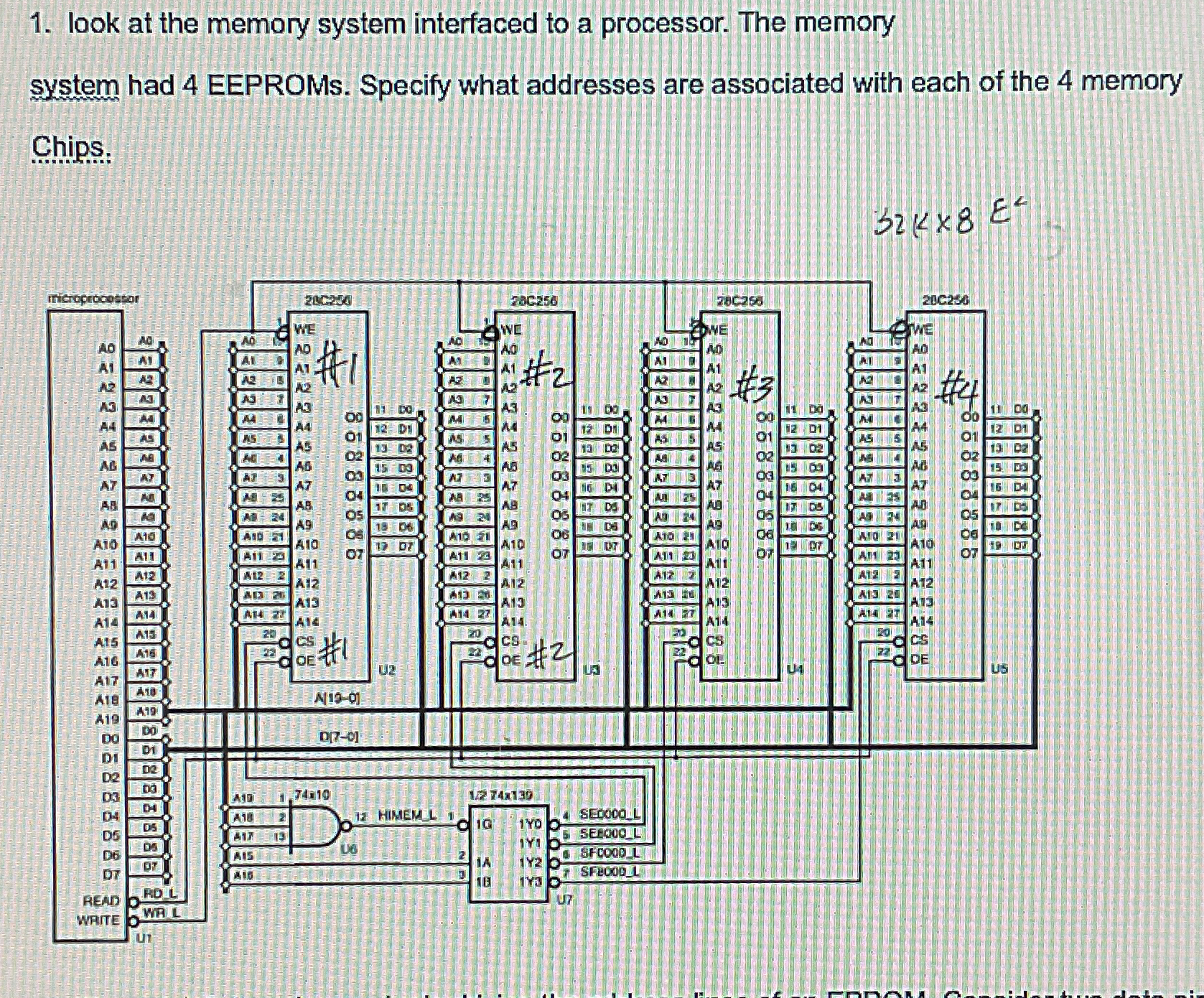  look at the memory system interfaced to a processor. The memory