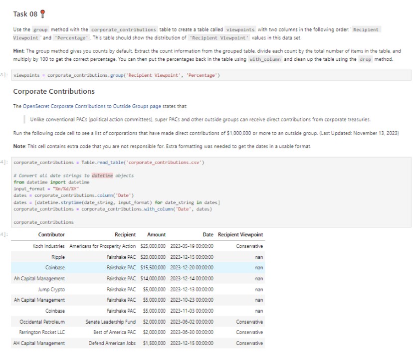  I have task 8 as my computer lab assignment. Please show
