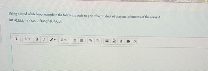  cs159 language C i think both Using nested while loop, complete