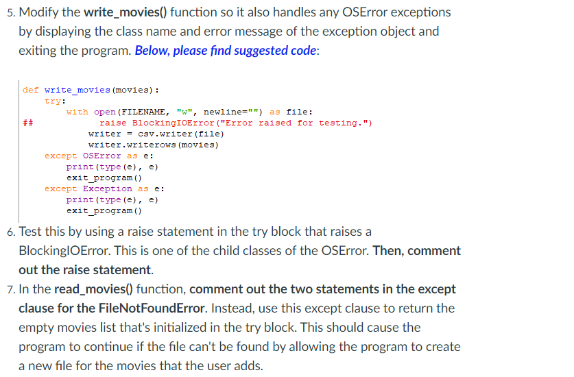 "movies.csv" def exit_program(): print("Terminating program.") sys.exit() def read_movies(): try: movies = []