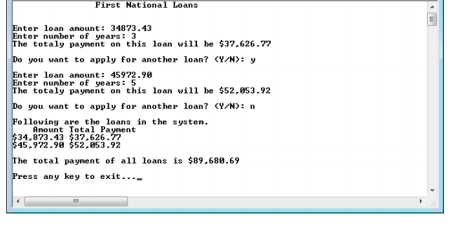 Create a Loan class . The Loan class should have fields for