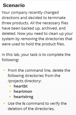 Using Linux Command Terminal Scenario Your company recently changed directions and decided