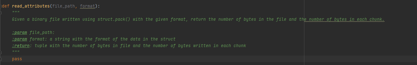  def read_attributes(file_path, format): Given a binary file written using struct.pack() with