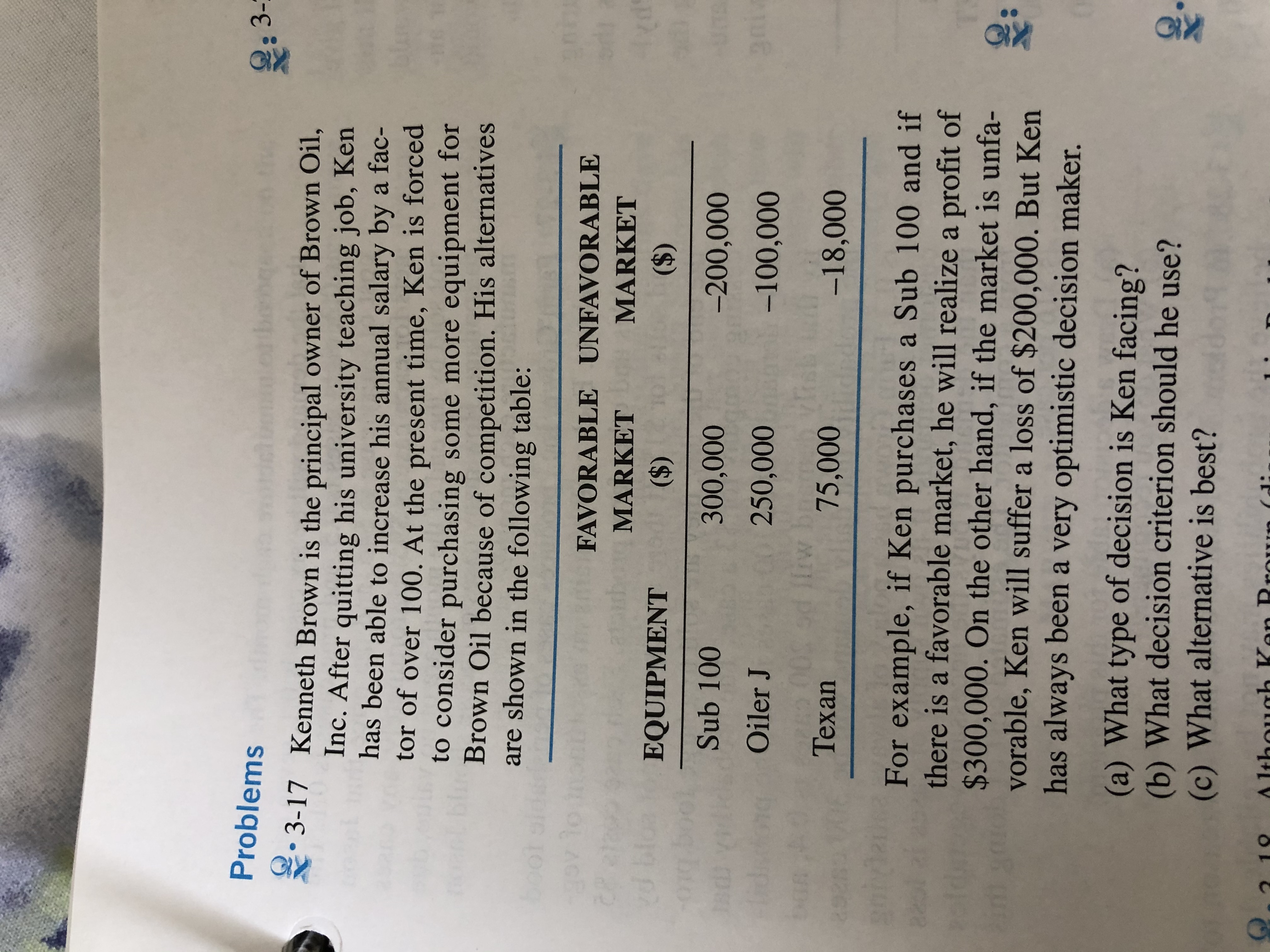 Please complete problem #3-17,problem #3-20, and problem #3-21 Problems : 3- .