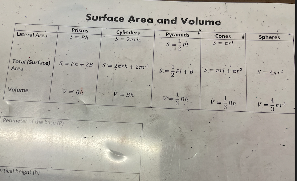 (h) \fSURFACE AREA & VOLUME OF SPHERES Find the indicated measures for