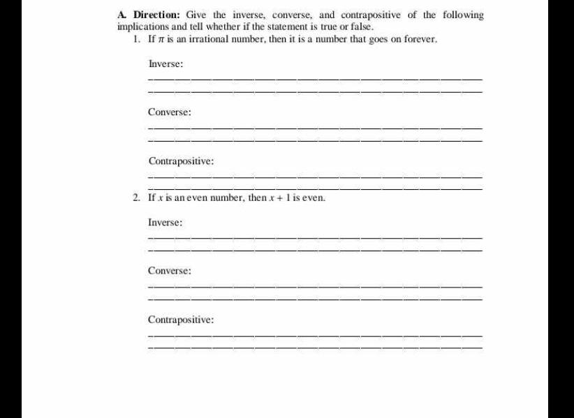 (q). 2. I went to the registrar's office (p) and I ate