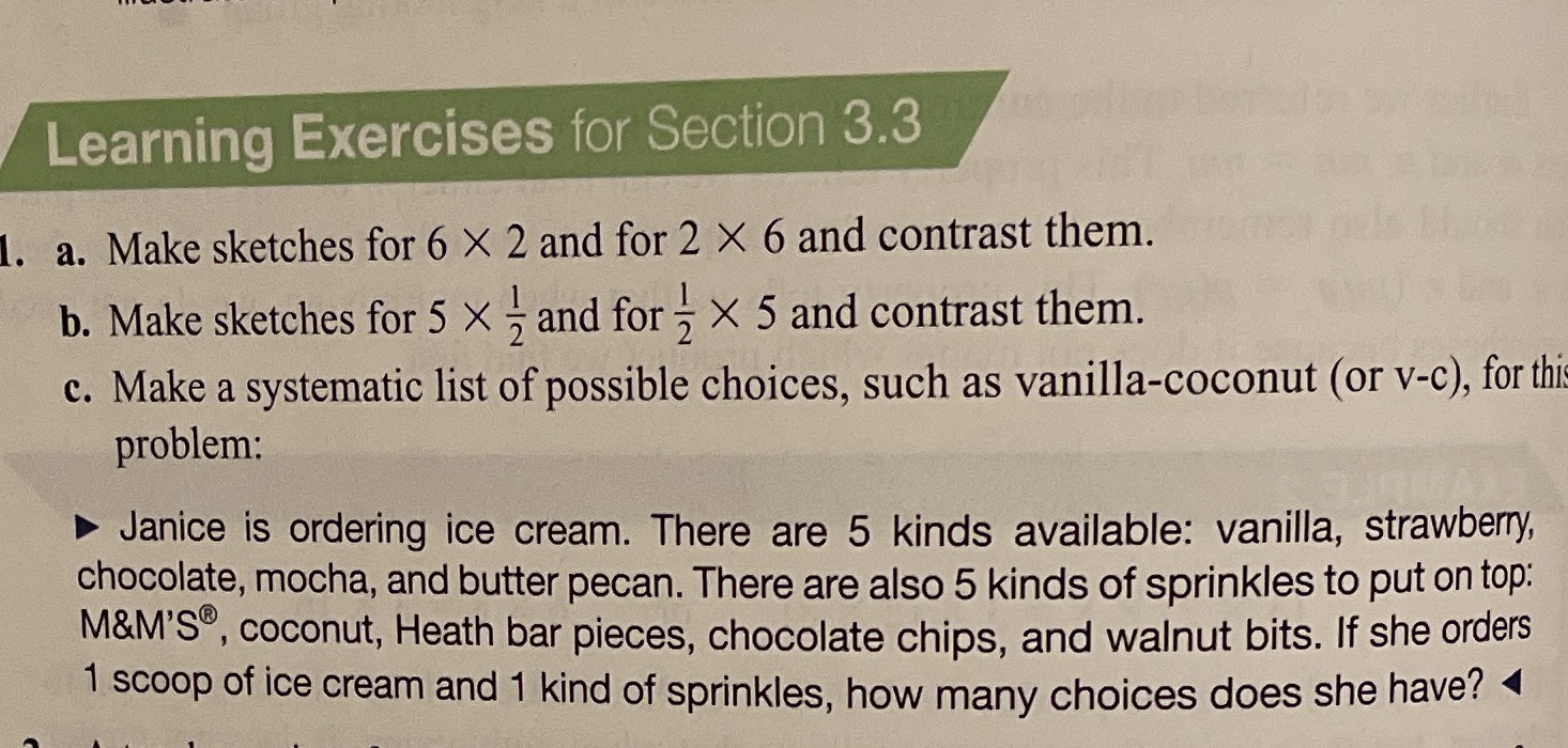 Learning Exercises for Section 3.3 1. a. Make sketches for 6