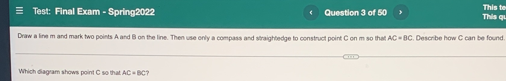  E Test: Final Exam - Spring2022