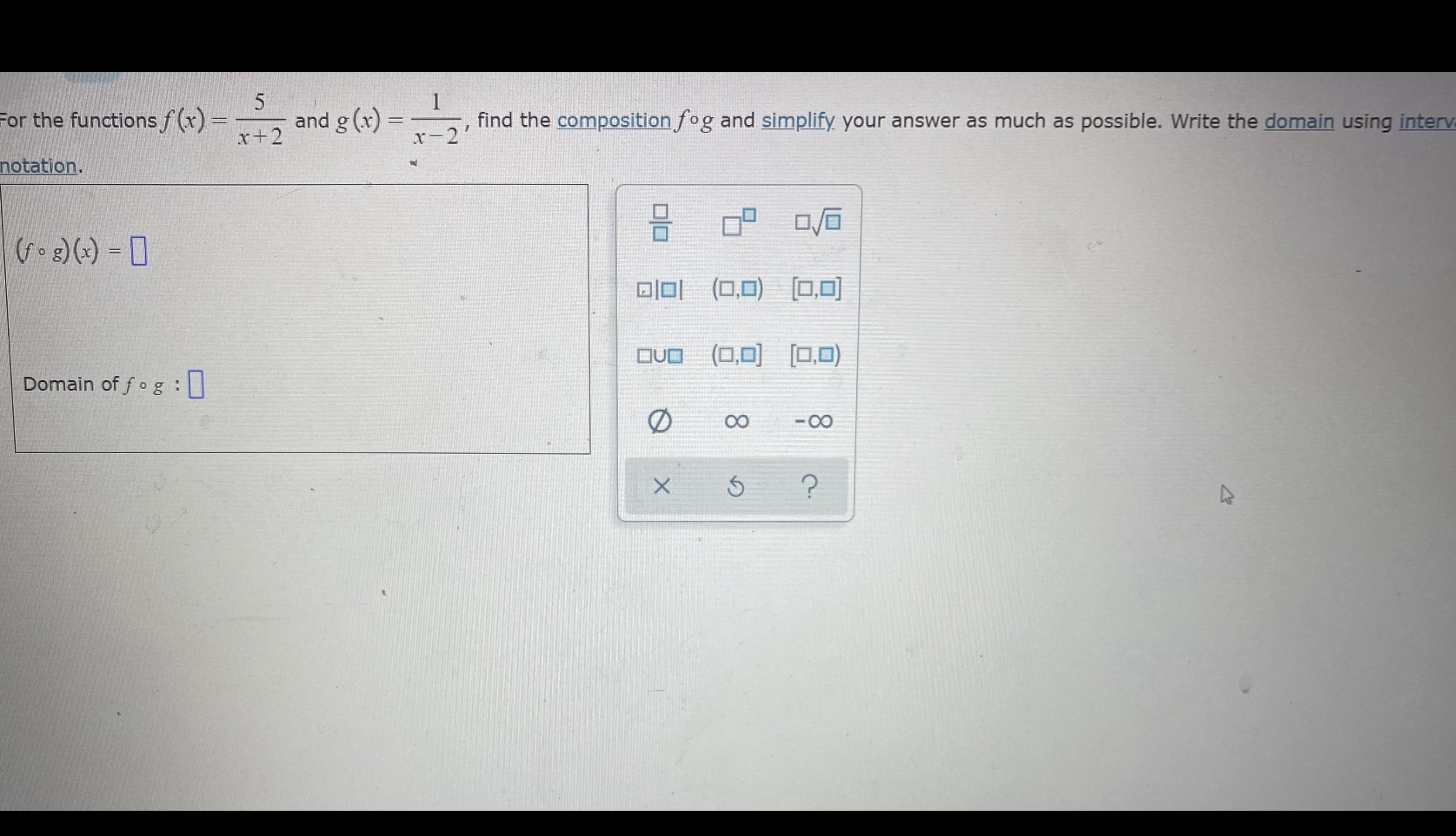 I need help solving this entire problem. The domain will have three