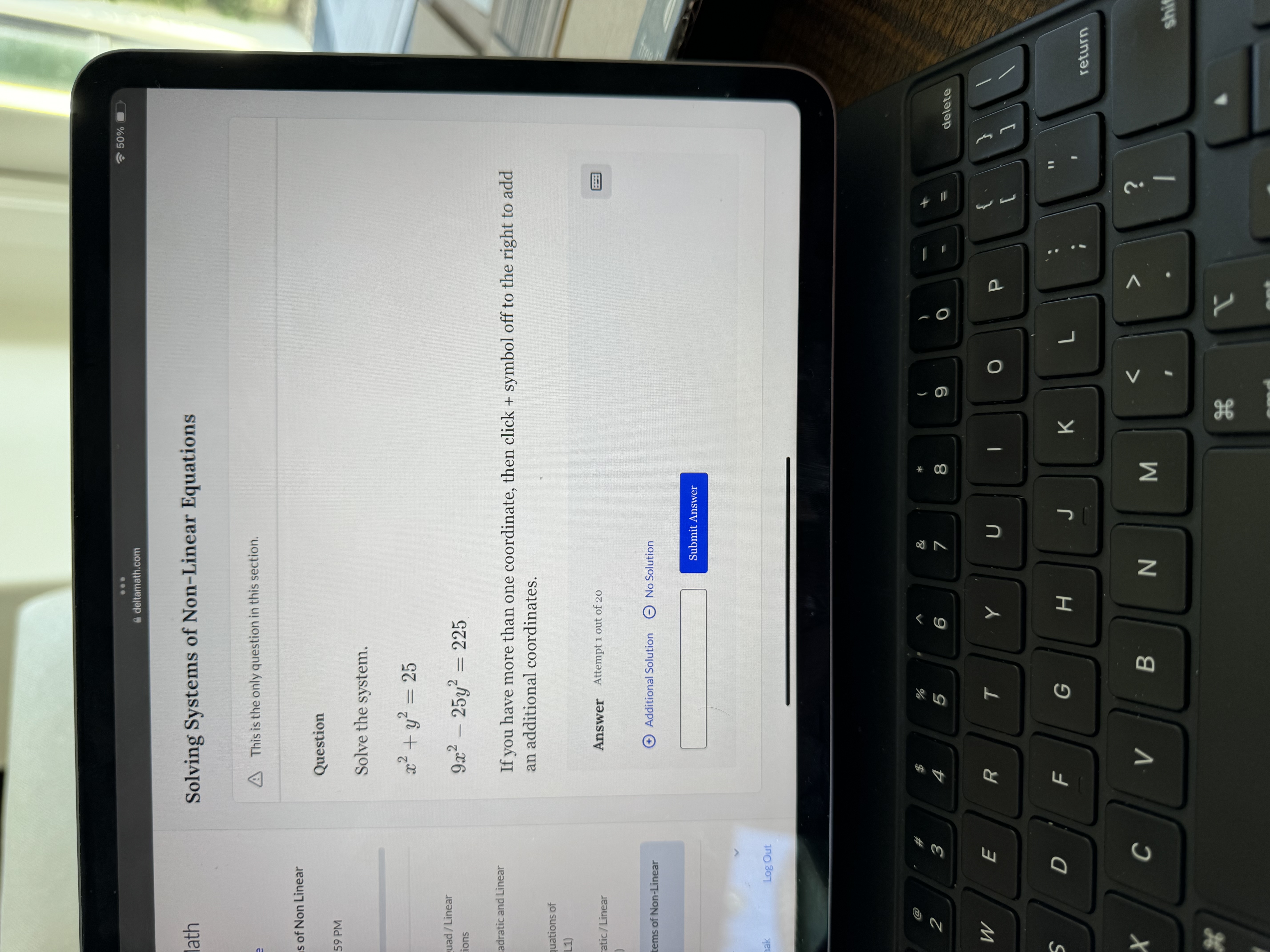 Asymptotes are Submit Answer v + Log Out % 3 6 O