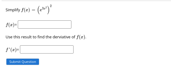 2 f(x)= Use this result to find the derviative of f(x)- f'