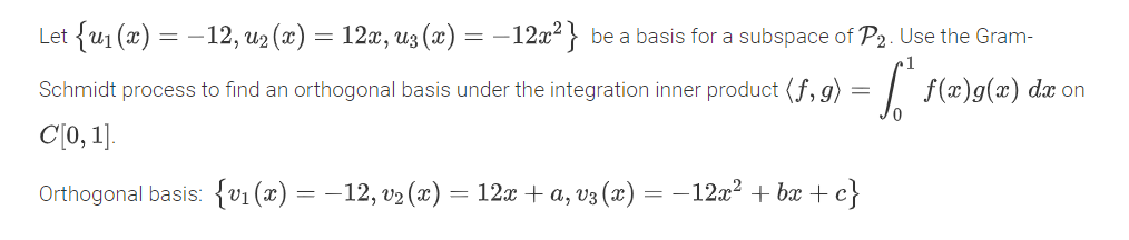  Let { u1 (a) = -12, u2 (x) = 12x, u3