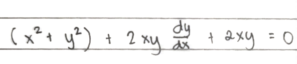 exact equation. find the general solution x 2 + 42 dy +