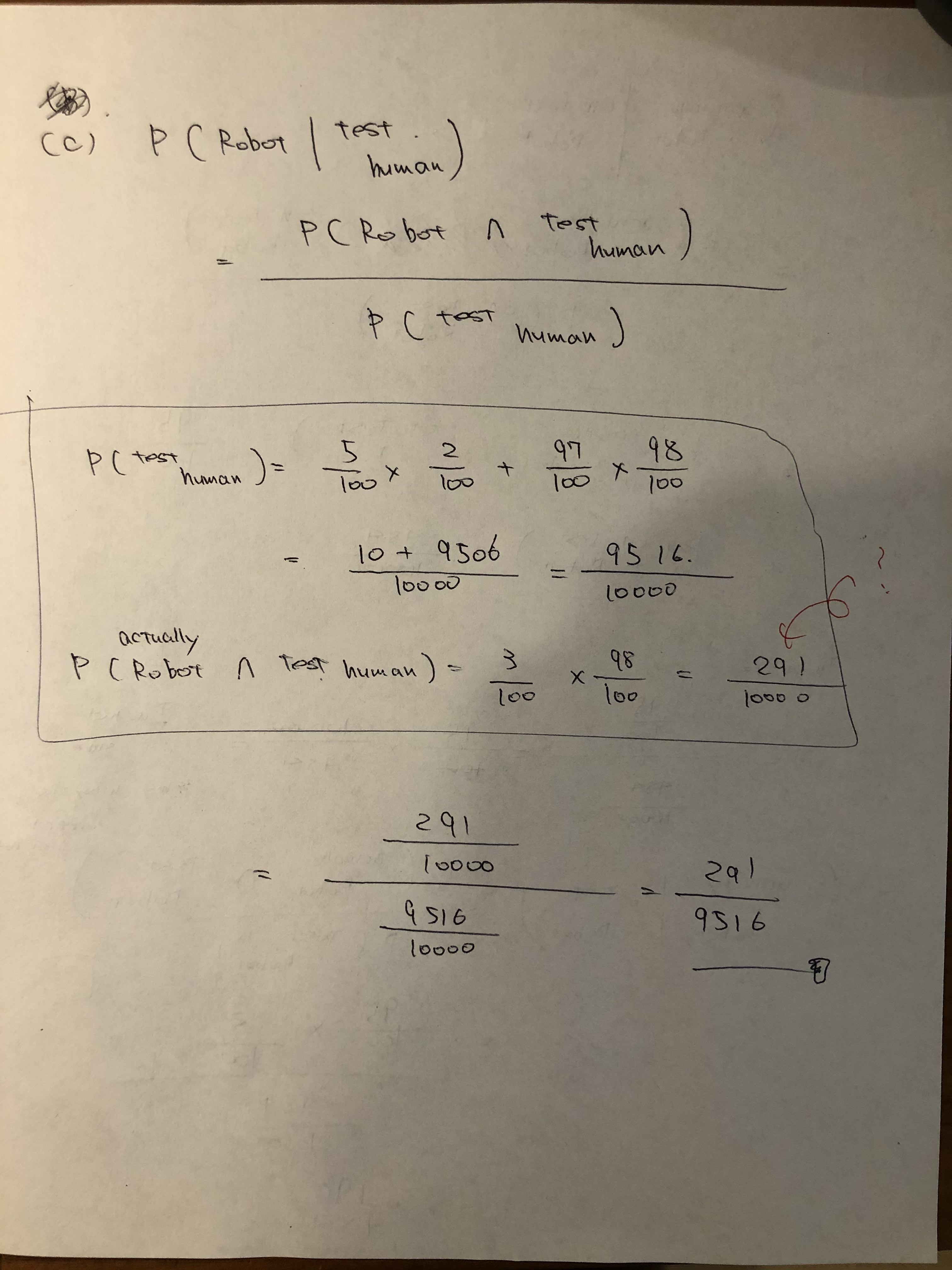  (C ) P C Robot / Test human PC Robot A
