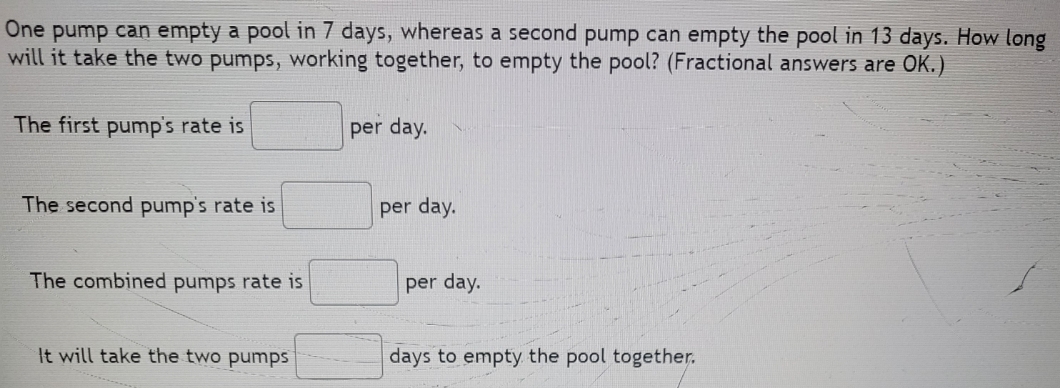 thank you for your help. One pump can empty a pool in