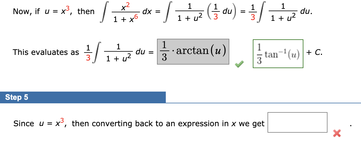 + C. 48 Step 4 Since u = In(x), then converting back