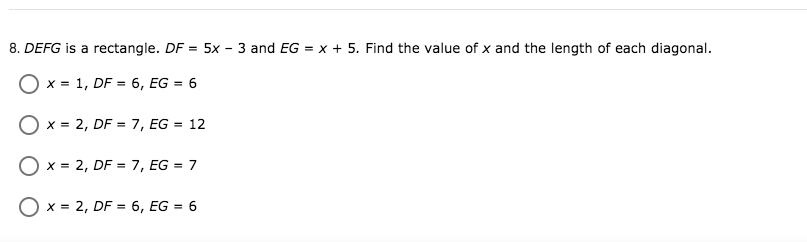Which description does NOT guarantee that a trapezoid is isosceles? O congruent