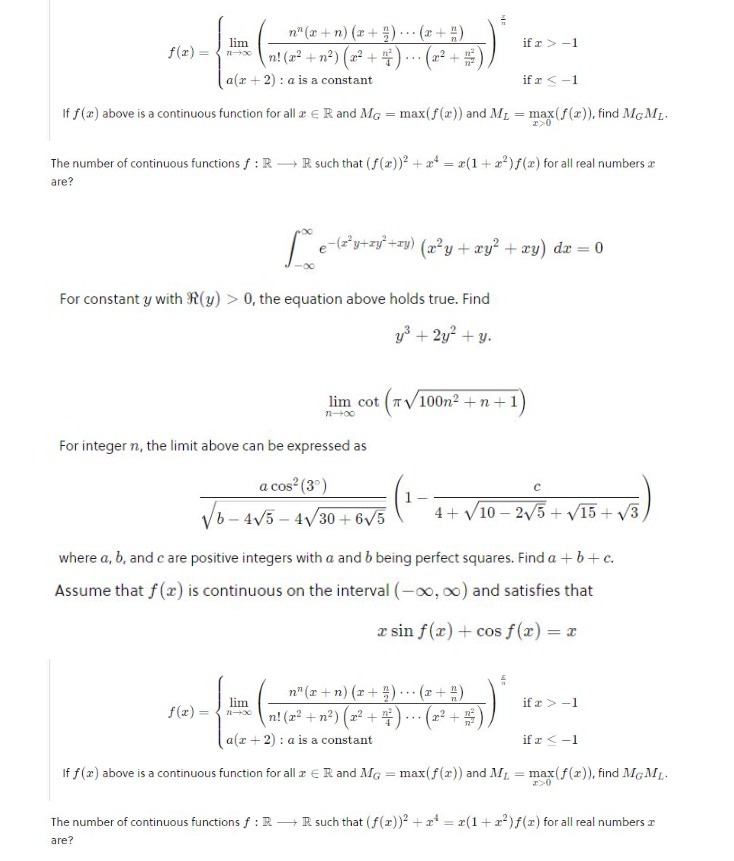  f (x) = Jim n" (at n) (2+ ;) ... (x+:)