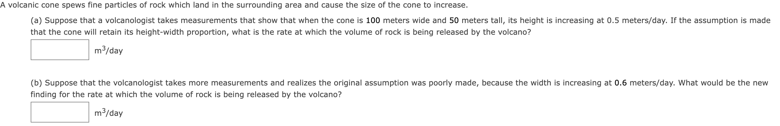 liquid. (a) When the radius is 1 m, it is observed to