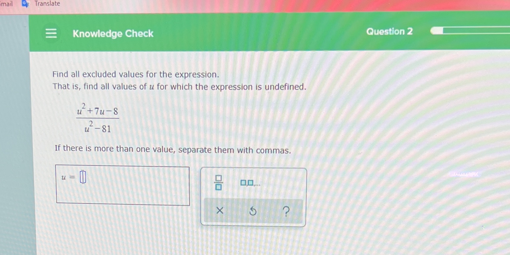 Ty 2 kc mail Translate E Knowledge Check Question 2 Find all