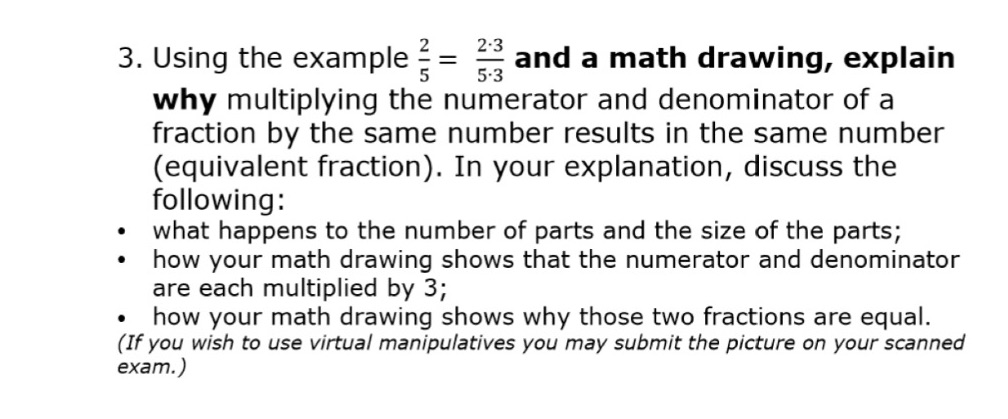  3. Using the example :2 :: and a math drawing, explain
