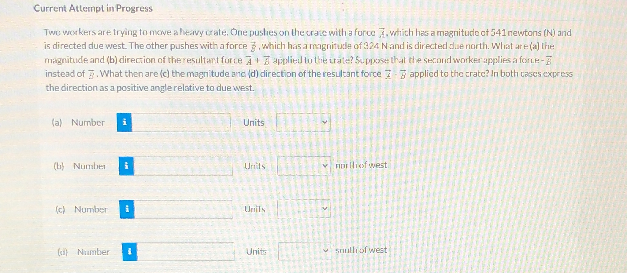  Current Attempt in Progress Two workers are trying to move a