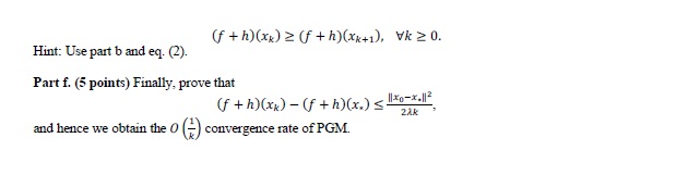 (30 points) In this module, we have learned the proximal gradient method