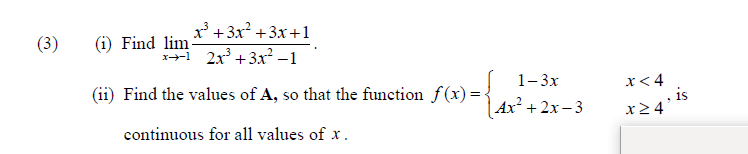 for the point of inflection if it does exist. (iii) What is