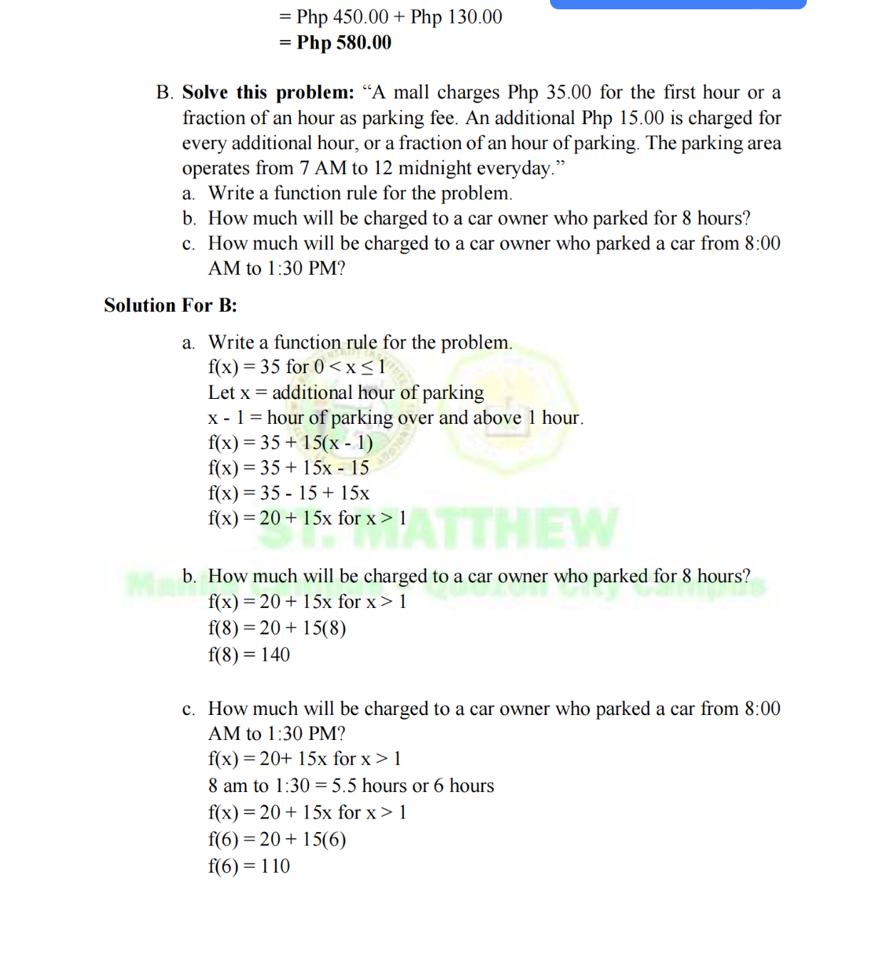 this problem: "Lucena Network charges Php 450 monthly cable connection fee plus