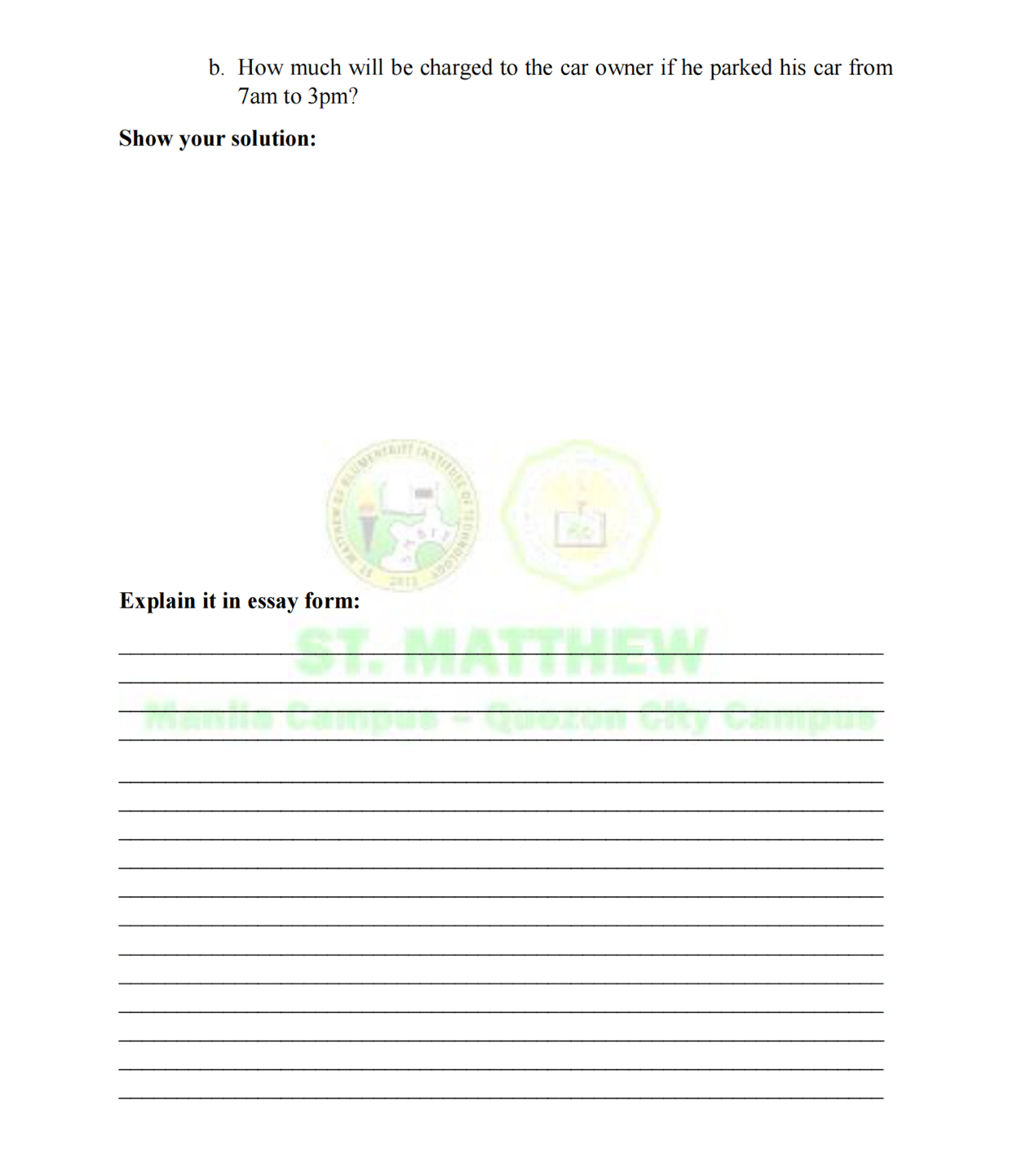 full hour or a fraction of an hour." a. Find payment f(x)