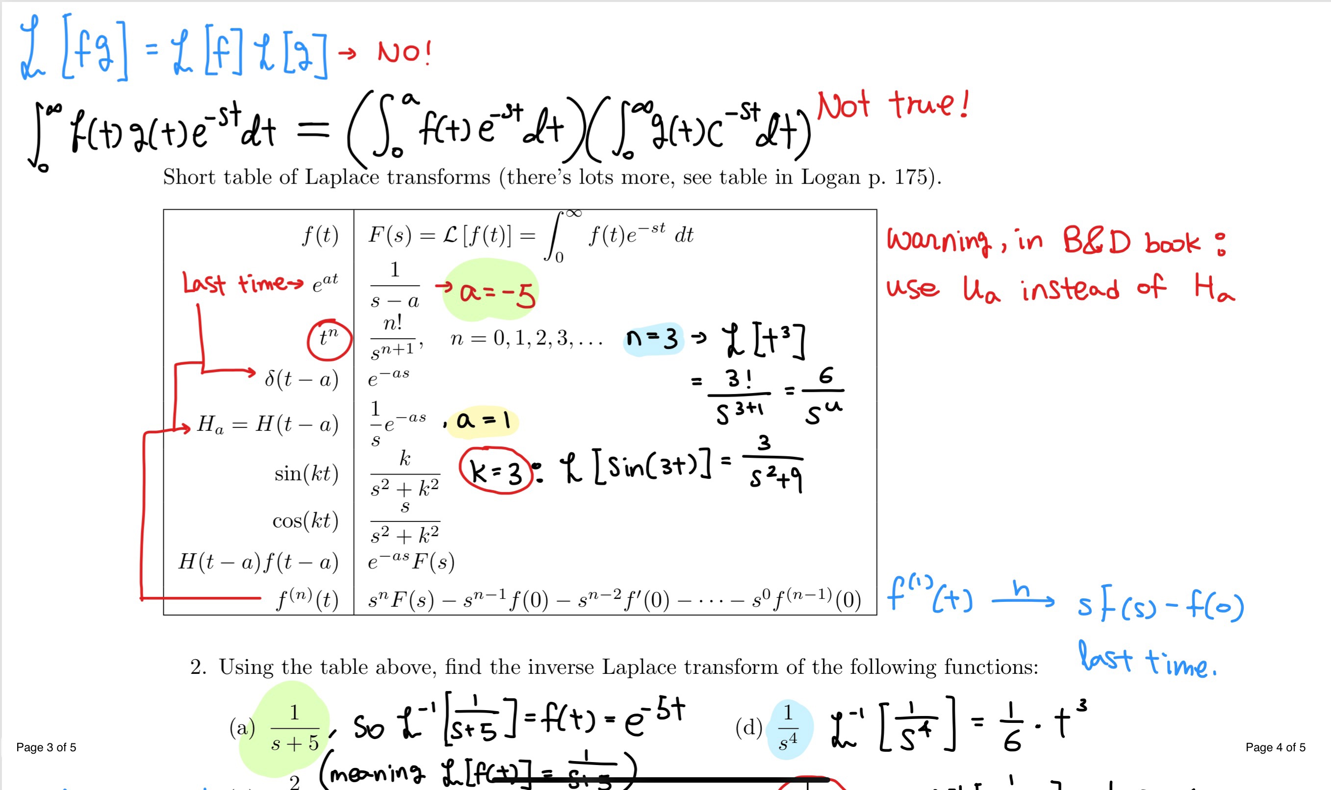 ( ) is attached below the problem! Use the Laplace transform to