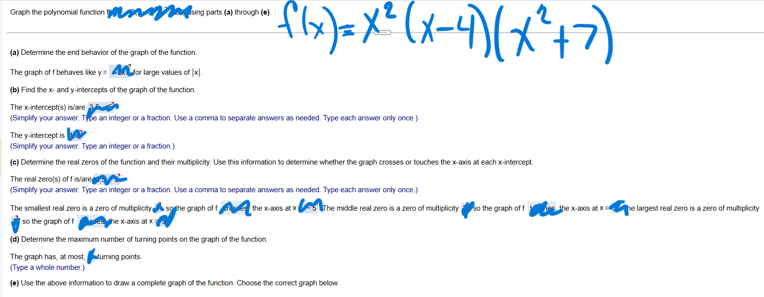 values of |x|- (b) Find the x- and y-intercepts of the graph