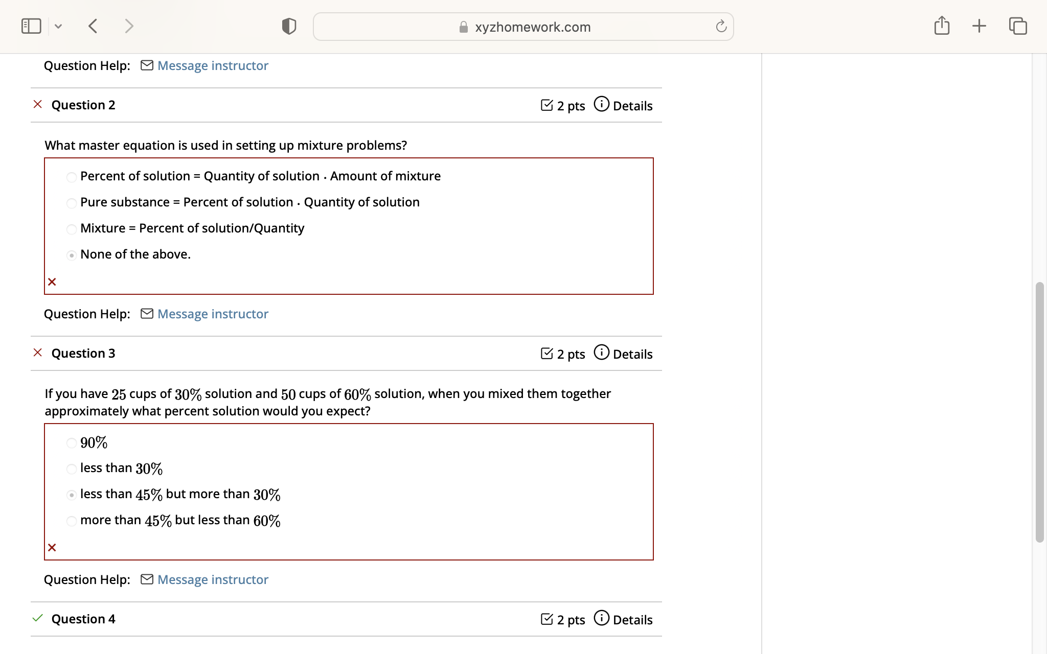 < > Question Help: Message instructor Question 2 What master equation is