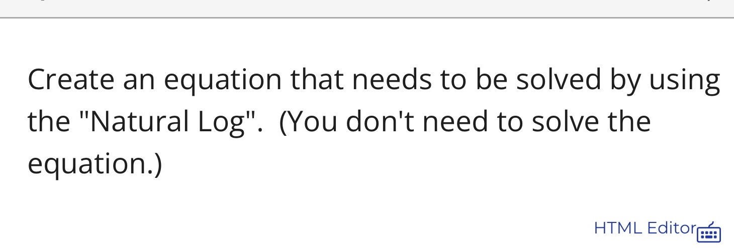 Create an equation that needs to be solved by using the