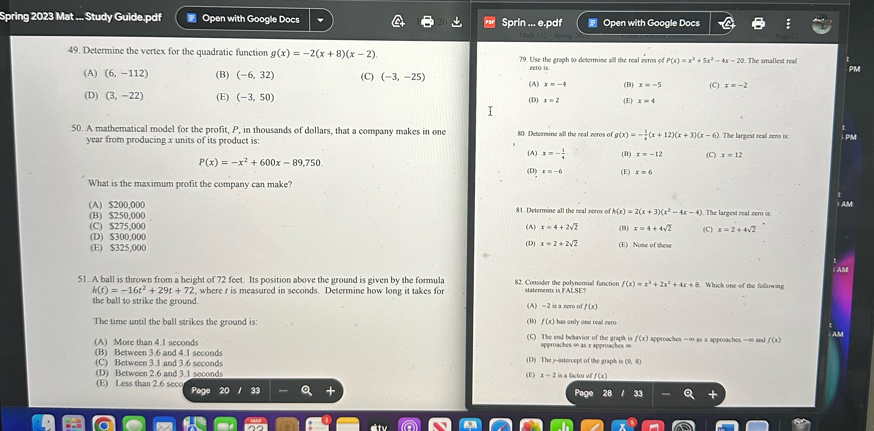  Spring 2023 Mat ... Study Guide.pdf Open with Google Docs PDF