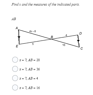the corresponding angles of each triangle are congruent. The ratio of the