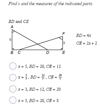 corresponding sides is l. O DEF is not similar to EBA (3".