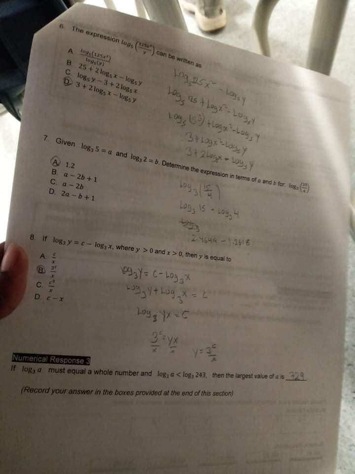  The expression logs (can be written as A B 25 +