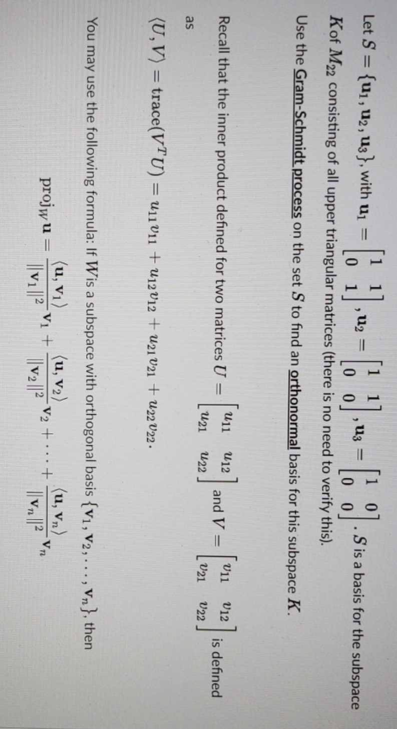 please show steps, thanks. Let S = {u1, u2, u3}, with uj