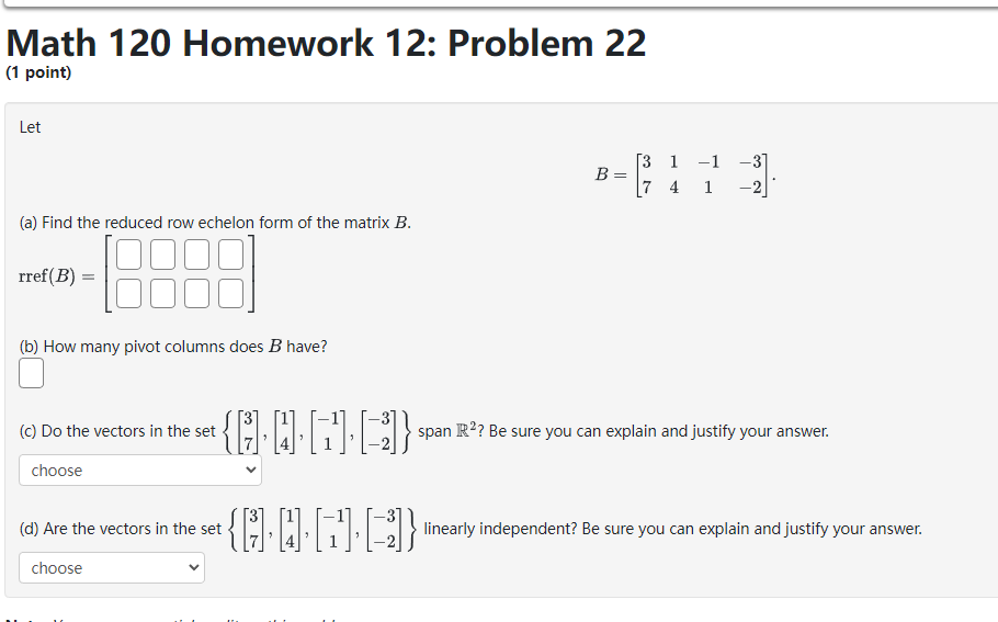 by the vectors is || Math 120 Homework 12: Problem 8 (1