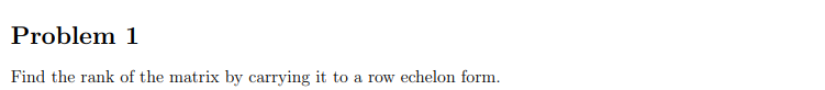 of the homogeneous system of linear equations with the following matrix. {a}