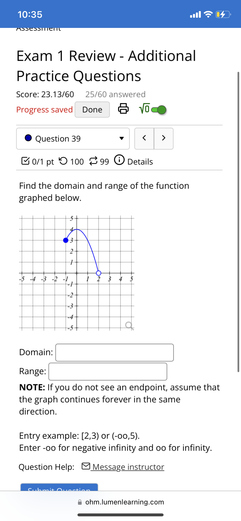 Find the equation (in terms of m) of the line through the