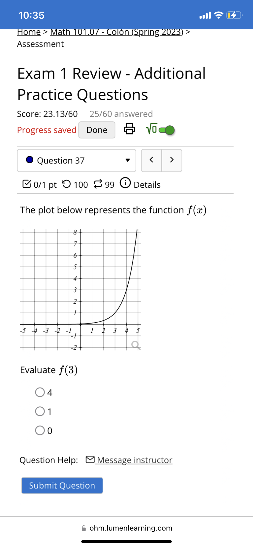 Details Find the domain and range ofthe function graphed below. Write your