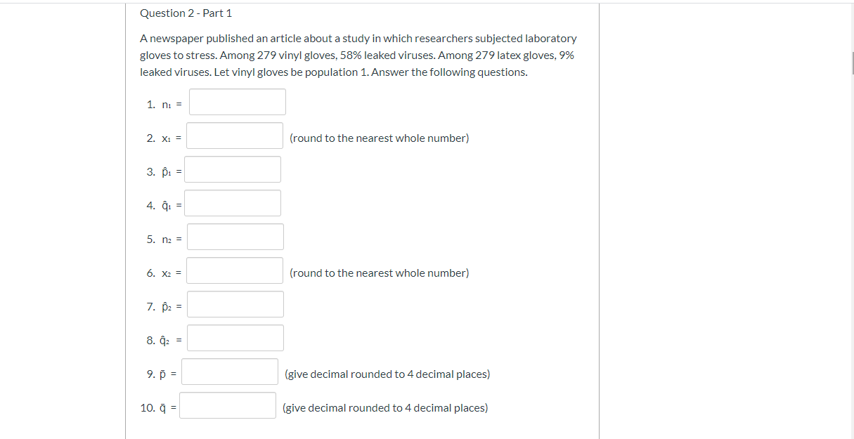  Question 2 - Part 1 A newspaper published an article about